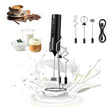 Pengaduk Susu Elektrik Genggam, Pengaduk Susu Elektrik Portabel, Pengaduk Susu Kopi Genggam Kecil, Dapat Diisi Ulang, Mudah Dioperasikan, Dengan Alas Pengisian Daya dan Beberapa Kepala Pengaduk, Mixer Cocok untuk Cokelat Panas, Cappuccino, Latte, Matcha, Hadiah Dapur, Hadiah Natal untuk Pecinta Kopi - MultiWarna - View 1