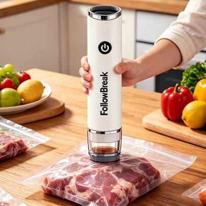 Appareil de mise sous vide rechargeable, appareil de mise sous vide alimentaire domestique, livré avec des sacs de scellage, portable, convient pour le restaurant, la cuisine, le stockage des fournitures de fitness, vous aide à profiter d'aliments plus frais