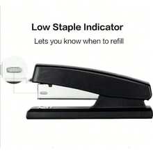 1 Set Stapler, Office Supplies, Effortless, Suitable For Students, Can Bind 20 Pages Of Standard Booklets, Size 12 Stapler, Office And Learning Supplies - Sets - View 2