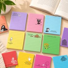 1 Pack Vibrant Color Sticky Note Set, Cute Self-Adhesive Memo Pad, Multiple Sizes Available, Creative Message Note Paper, Suitable For Notebook Decoration, Planner, Office Reminder, Student Stationery Gift, Home Message Board, Holiday Small Gift - Vibrant Sticky Note Set - View 1