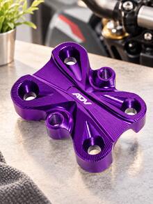 Motorcycle Handlebar Clamp, CNC Aluminum Alloy Handlebar Riser Clamp Cover, Top Triple Clamp Handlebar Mount Cover, Handlebar Pressure Block Replacement Parts, ADV Adventure Bike, Street Bike, Off-Road Riding Customized Motorcycle Handlebar Parts - A - View 17
