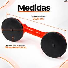 de Vidro com Duas ou Três Ventosas para Transporte de Porcelanato e Espelho - 2 ventosas - Visão 8