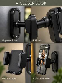 Universal Magnetic Phone Holder With Rotating Ball Joint, Multi-Angle Adjustable, Suitable For Car, Desk, Home, Office And Travel, Fitness Accessory Magnetic Phone Grip, Fitness Equipment - Multicolor - View 5