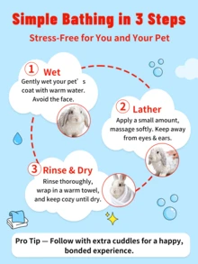 GJYC PET Small Animal Shampoo For Rabbits, Hamsters & Guinea Pigs, 3.38 Fl Oz – Tear-Free PH Balanced Cleanser For Sensitive Skin, Deodorizing & Conditioning For Soft Fur - View 6