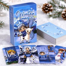 Winter Magic Tarot Cards, 78 Cute Anime Style Tarot Deck, Ice And Snow Style Tarot Cards, Cartoon Winter Castle Pattern, Tarot Enthusiast Gift, Spiritual Guidance Cards, Exquisite Gift Box Set, Friend Gift, Holiday Gift - Winter Magic - View 1