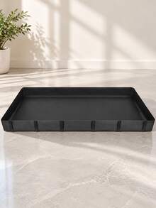1pc Waterproof Rabbit Playpen Mat, Black Reusable Cage Bottom Liner With Raised Sides, Easy-Clean Floor Protection Cover For Guinea Pigs, Bunnies, Hamsters, Ferrets & Small Animals, Indoor Pet Cage Accessories, All Season - Black - View 6