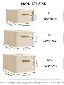 [Dust-Proof & Moisture-Proof]1pc Foldable Extra Large Capacity Clothes Storage Box With Zipper And 2 Visible Windows, Moisture-Proof & Dust-Proof Clothes & Quilt Organizer, Fabric Storage Box For Home, Under-Bed Storage, Perfect For Family, Dorm, Wardrobe Storage, Home Organization - Beige - View 3