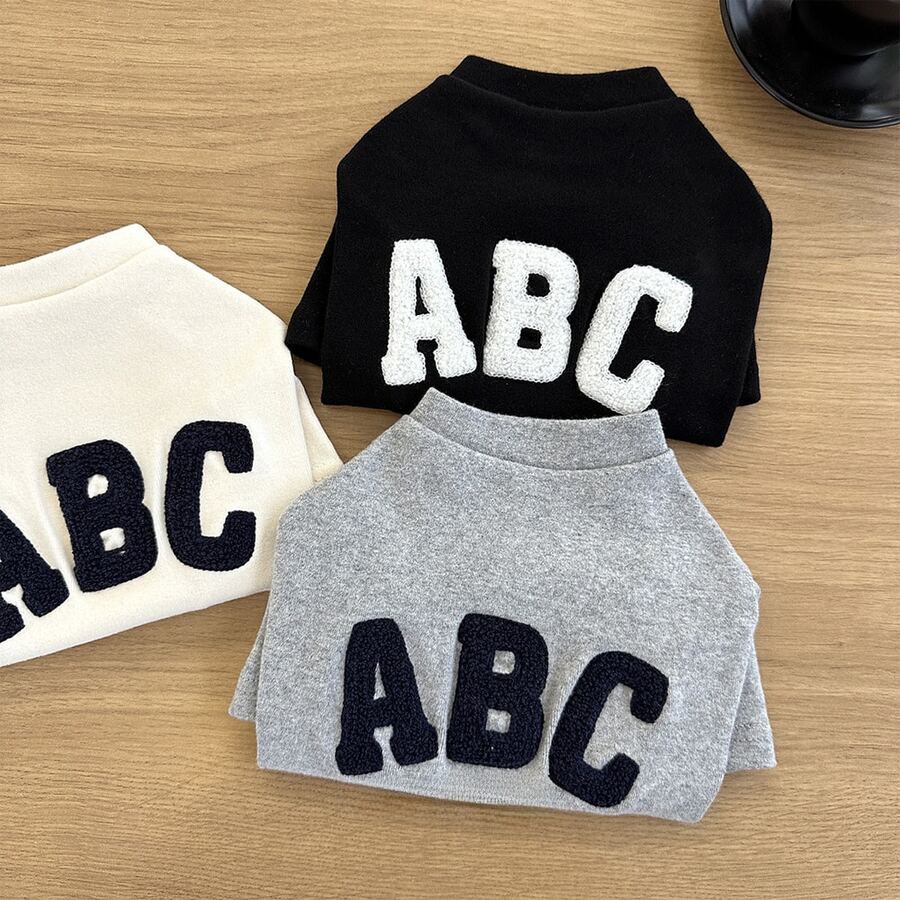 1pc Pet Letter Thermal Lined Sweatshirt, Dog Clothes Cat Clothes Small And Medium Dogs Pet Apparel - Black - View 1