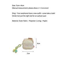 1 buah Kotak Pelindung Earbud Nirkabel Gaya Tweed, Kantong Penyimpanan Kain Lembut dengan Resleting dan Tali Pergelangan Tangan, Tas Pelindung Earphone Mini Portabel untuk Penggunaan Sehari-hari, Hadiah Ulang Tahun, Hadiah Natal - MultiWarna - View 8