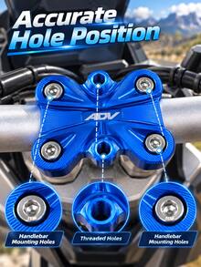 Motorcycle Handlebar Clamp, CNC Aluminum Alloy Handlebar Riser Clamp Cover, Top Triple Clamp Handlebar Mount Cover, Handlebar Pressure Block Replacement Parts, ADV Adventure Bike, Street Bike, Off-Road Riding Customized Motorcycle Handlebar Parts - A - View 8