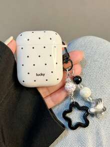 Casing Pelindung Polkadot Keberuntungan dengan Gantungan Kunci Bintang, Cangkang Pelindung TPU, Kompatibel dengan 1/2/3/4/5/Pro/Pro 2/3, Cocok untuk Semua Seri , Casing Earphone yang Sangat Menarik untuk Dibawa Bepergian, Pilihan Hadiah yang Sempurna, Aksesori Fashion - Liontin Polkadot Hitam Keberuntungan - View 12