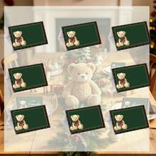 Christmas Plaid Bear Place Cards Green & Red Checkered We Can Bearly Wait Theme Tent-Style Seat Cards For Baby Shower, Birthday, Gender Reveal Party Table Decor - Style a - View 7