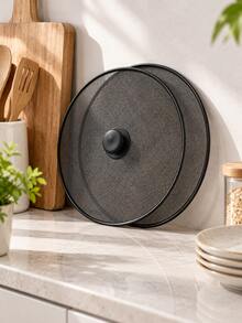 2/1 cái nắp lưới chống bắn dầu có núm, nắp đậy chảo lưới siêu mịn chống bắn dầu, nắp chảo chiên phủ sắt chống bắn dầu, dùng để nấu ăn - Xem 11