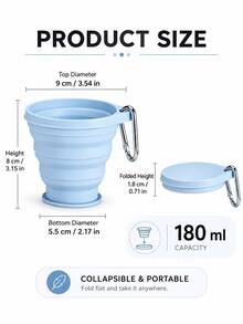 2pcs/1pc Foldable Water Bottle - Portable Leak-Proof, Suitable For Travel And Camping. Designed For Travel: Collapses To 0.7 Inches, Conveniently Fits In Luggage, Bags Or Seat Back Pockets. Leak-Proof. - Multicolor - View 5