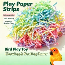 Colorful Parrot Play Strips Raffia Grass Tiger Cockatiel Peony Monk Parakeet Chewing Toy Bird Cage Decor Bedding Supplies - 1pc Training Hoop - View 2