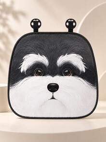 Cute Puppy Pattern Car Seat Cover Set, Dog Print Car Seat Cushions, Front Seat Covers Backrest Covers Rear Bench Seat Pad, Universal Car Interior Accessories, Cute Animal Design Car Decor, Non-Slip Seat Protector, Easy Install Vehicle Seat Covers - Multicolor - View 13
