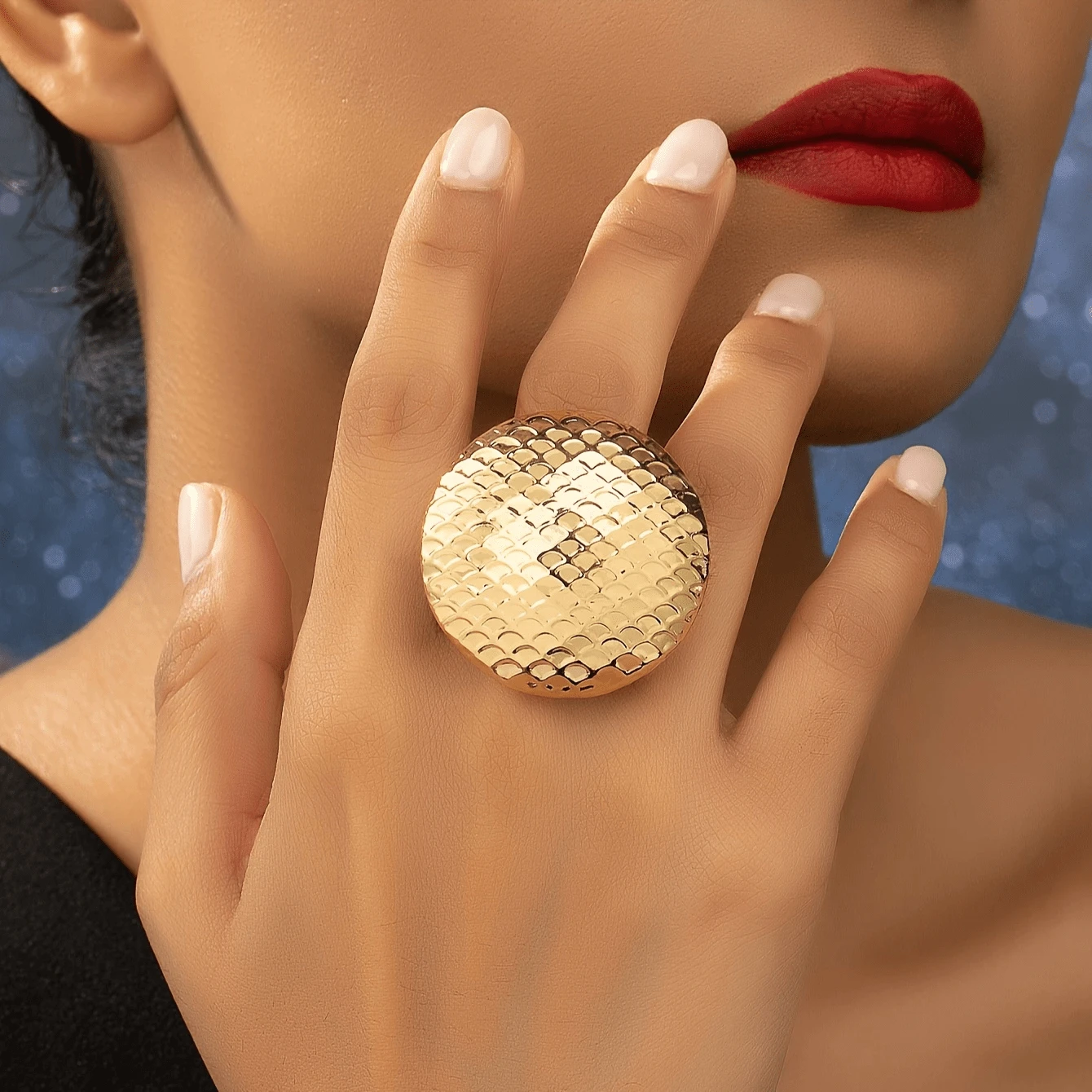 1pc European & American Geometric Minimalist Versatile Women's Ring - Ball Ring - View 1