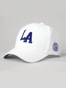 1pc Embroidered LA Baseball Cap, Adjustable Sun Protection Casual Hat For Outdoor, Spring/Autumn Travel, Beach Vacation, Men's Sun Hat, Y2K Style Youth Cap - Khaki - View 25