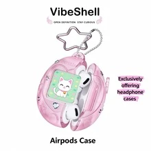 Pods Earphone Protective Case, 3D Grating Transformation, Pink Rabbit, Moving Rabbit, Gift Box Packaging, Can Be Hung On Backpack, Earphone Case - View 3
