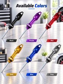 Motorcycle Oil Dipstick, CNC Aluminum Alloy Engine Oil Level Gauge, Universal Oil Level Dipstick Plug, Precision Oil Measurement Tool, Anodized Modification Accessory, Clear Scale Markings, Anti-Slip Handle, Suitable For Scooter, Motorcycle, ATV Engine Maintenance Accessories - A - View 12
