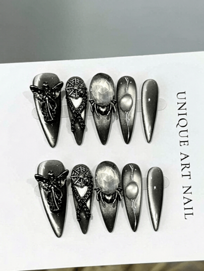 10PCS Handmade Press On Nails, Y2K, Fall, Autumn, Fall Nails, Suitable ...