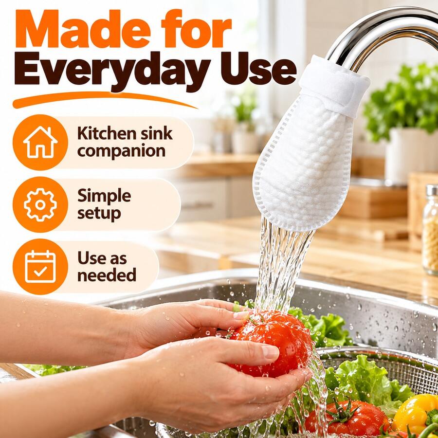 High-Density Non-Woven Faucet Filter Cartridge, Universal Tap Water Filter For Kitchen And Bathroom, Easy-Install Filter For Rust, Sand And Impurities, Home Water Purification Filter Accessory - A - View 1