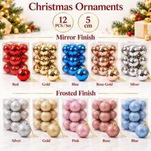 5cm Christmas Tree Baubles 12PCS Decorative Hanging Ball Set - Random - View 4