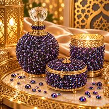 6000pcs Black Base Purple Red Jelly Rhinestones (2/3/4mm) Suitable For Shoes, Bags, Hats, Denim Jackets Decoration, DIY Phone Cases, Earphone Cases And Picture Frame Edge Decoration - Purple-red - View 2