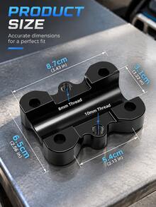 Motorcycle Handlebar Clamp, CNC Aluminum Alloy Handlebar Riser Clamp Cover, Top Triple Clamp Handlebar Mount Cover, Handlebar Pressure Block Replacement Parts, ADV Adventure Bike, Street Bike, Off-Road Riding Customized Motorcycle Handlebar Parts - A - View 11
