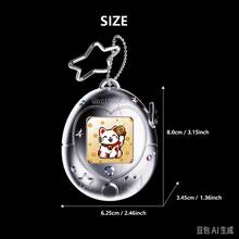 Pods Earphone Protective Case, Waving Lucky Cat Limited Edition, 3D Lenticular Mirror Metal Shell, Pearl Chain, Anti-Drop, DIY Rhinestone Sticker, Pendant Accessory - View 4