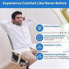Premium Soft Thickened Sturdy Seat Cushion, Breathable Surface, Portable Rectangular Cushion For Office Chair, Home And Travel, Easy To Clean, Durable Indoor Decor Accessory For Home, Car And Indoor Resting - 1PC - View 5