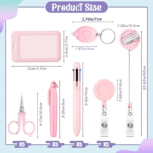 Best-Selling Nurse Pen Set, 6-Piece Set Including 1 Marker Pen, 1 Lighted Pen, 1 Retractable Ballpoint Pen, 1 Folding Scissors, 1 ID Card Holder And 1 Lanyard - Sets - View 2