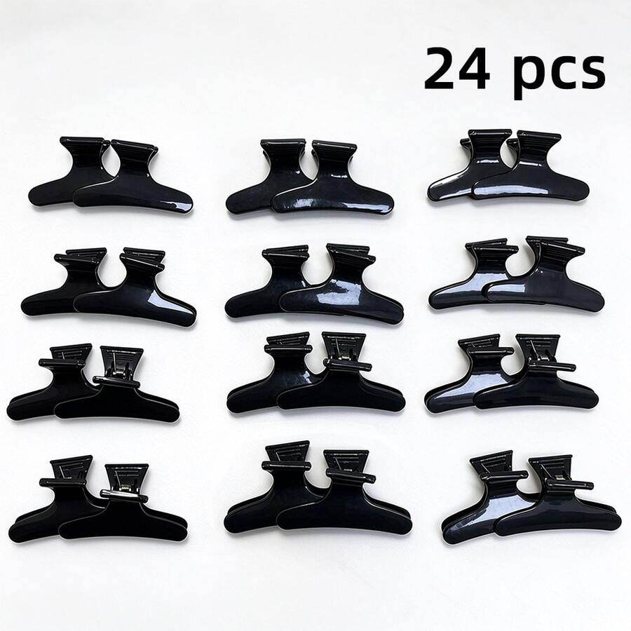 24pcs Fashion Butterfly Hair Clips For Hair Styling, Setting, Dyeing - Multicolor - View 1