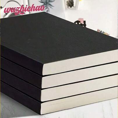 Vintage Style 256-Page Thick A5 Notebook, Glossy Faux Leather Cover, Suitable For Sketching And Doodling, Office Essential, Learning Supplies