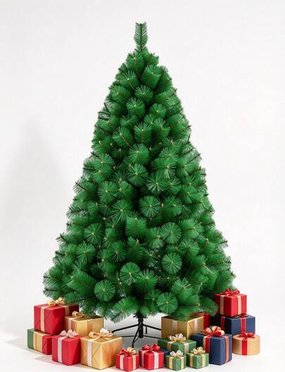 150cm/180cm/210cm Pino Navideño Sintético de Aguja Realista, Árbol de Navidad Artificial con Base Resistente, Decoración Navideña para Hogar, Oficina, Salón, Celebraciones Navideñas Uso Interior y Exterior, para Adultos y Niños