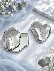 Personalized Cloud-Shaped Portable Makeup Mirror, Customized Compact Mirror, Double-Sided Pocket Mirror, Bridesmaid Gift, Bridal Shower Birthday Gift - Multicolor - Irregular Mirror - View 3
