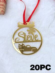 Personalized Custom Name Christmas Ornament, Acrylic Hollow Christmas Tree Hanging Decor, Custom Family Name Holiday Commemorative Ornament, Novel Christmas Gift For Family And Friends - Style 2 - View 23