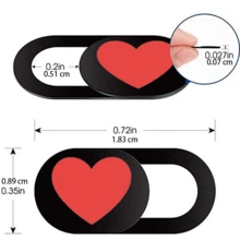 3 miếng che webcam hình trái tim, miếng dán bảo mật điện thoại - phù hợp cho laptop, máy tính để bàn, máy tính, điện thoại thông minh, bảo vệ quyền riêng tư và bảo mật của bạn, miếng dán bảo mật tự dính chắc chắn, phụ kiện điện thoại, quà tặng lãng mạn cho bạn bè - Trái tim ba màu - Xem 3