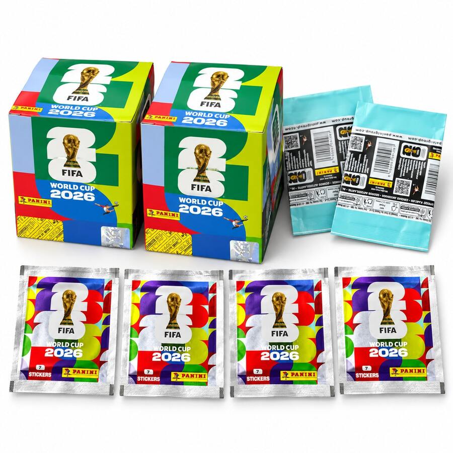 FIFA World Cup 2026 Panini Football Sticker Pack, Soccer Player Collectible Trading Stickers, Sports Fan Collection Gift - View 1