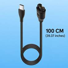 Cáp sạc đồng hồ USB C, cáp sạc Type-C sang 4-pin di động, tương thích với dòng Fenix/Forerunner/Instinct/Venu/Epix (1m/3.3ft, màu đen) - Nhiều màu - Xem 2