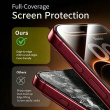 CASECOPS 2Packs Full Coverage High Definition Tempered Glass Screen Protector, Compatible With IPhone 18 Pro/18 Pro Max/17/17 Pro/17 Pro Max/16/16 Pro/16 Pro Max/15/14/13/12/11/Xs MaxSeries And Other Models, 9H+ Hardness Tempered Glass, Ultra-Clear, Anti-Fingerprint, Anti-Scratch, With Screen-Printed Border, Compatible Phone Case, Sleek Phone Accessory, Halloween Gifts - 2Pcs - View 7