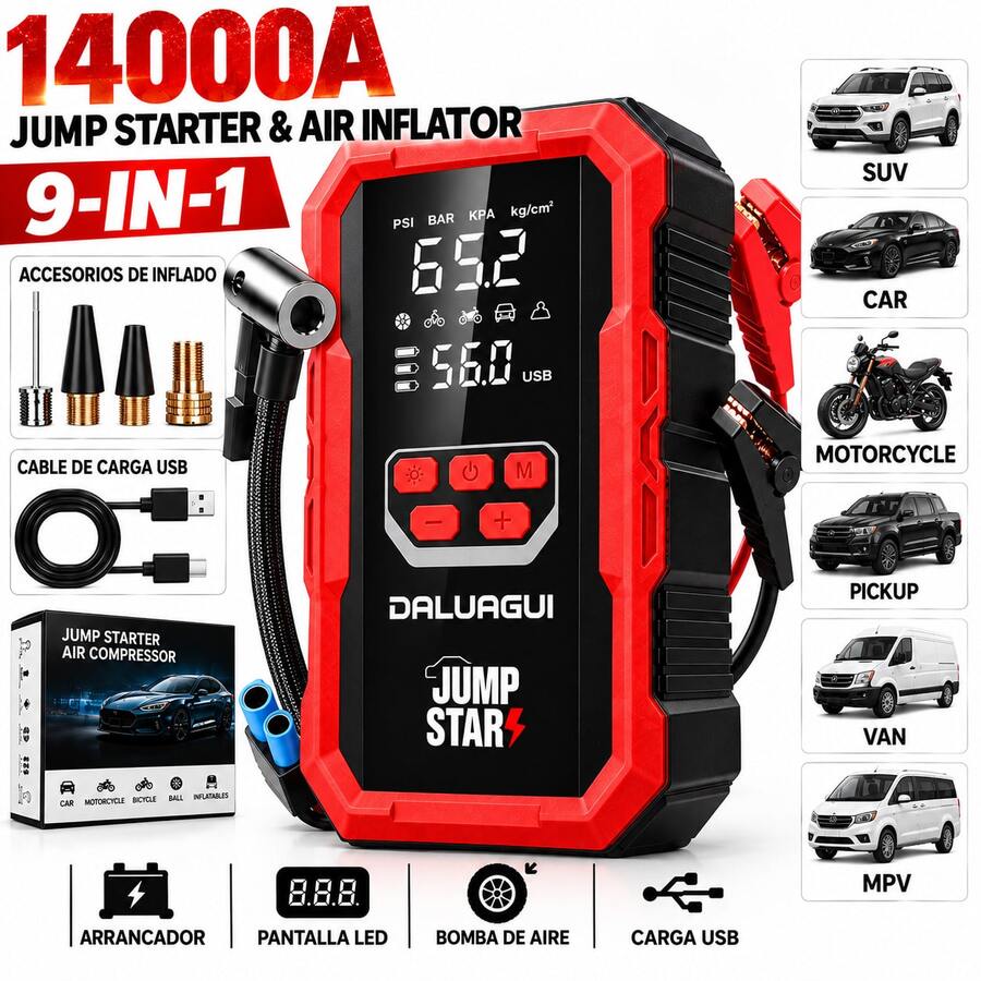 DALUAGUI Car Air Compressors - Dm16-red - View 1