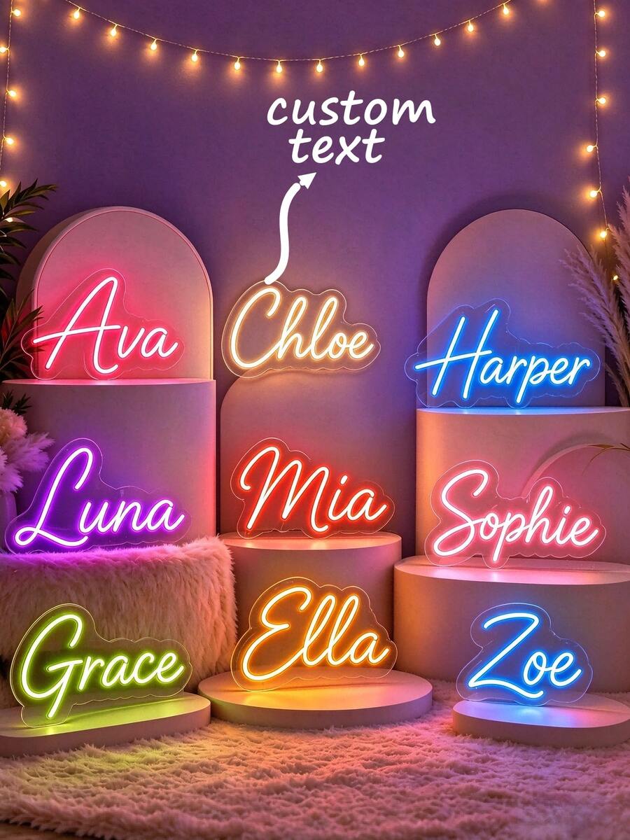 Custom Neon Sign, Customizable Neon Name Sign, Suitable For Wall, Bedroom, Children's Room Decoration, Personalized Neon Sign, Personalized Neon Sign For Wedding, Birthday Party, Christmas, Graduation, Mother's Day And Other Occasions