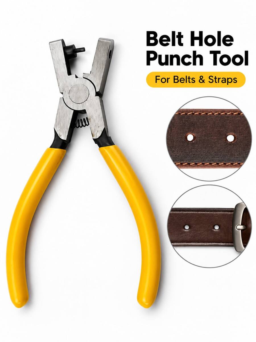 2mm Universal Handheld Strap Punch, Leather Belt Hole Punch Tool, Eyelet Punch Tool, Label Punch Machine, Watch Strap Puncher, Back To School - A - View 1