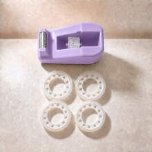 5-In-1 Purple Desktop Tape Dispenser Set, Heavy Duty Non-Slip Tape Holder With 4 Rolls Of Clear Replacement Tape, Portable Desktop Tape Cutter, Suitable For Home, Office, School Classroom, Stationery, Arts & Crafts And Gift Wrapping Supplies - 5Set - View 1