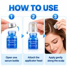 9pcs X 5ml Scalp Serum Set With Applicator, Lightweight Moisturizing Hair And Scalp Care Serum, Refreshing Non-Greasy Daily Hair Care Set - Nourishing - View 7