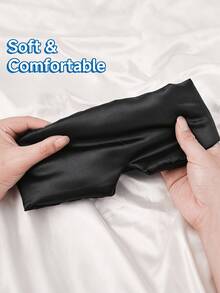 Full Coverage Blackout Sleep Eye Mask, Soft Skin-Friendly Fabric, Breathable And Lightweight. Extra Wide Full Wrap Design, Snug Fit To Face, Effectively Blocks Light For Deep Sleep. Hook And Loop Adjustable Design, Comfortable Fit Without Pressure. Suitable For Nighttime Rest, Napping, Office Breaks, Airplane, Long-Distance Travel. Simple And Versatile, Compact Storage, Perfect Sleep Accessory For Students And Office Workers, Christmas Gift - Multicolor - View 5