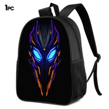 Mecha Element Print Student 3 Pieces Set School Backpack, Crossbody Bag, Pencil Case, Boys Large Capacity Compartment Backpack, Back To School Storage Bag For School Supplies, Travel Storage Bag, For Back To School, Classes, Outdoor Sports, Back To School Season - 3-piece Set - View 5