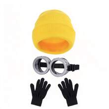 Adult 3/5pcs New Year Party Set | Soft Polyester Neutral Hat, Glasses, Gloves, Jumpsuit | New Year Party Costume, Halloween - Multicolor - View 2