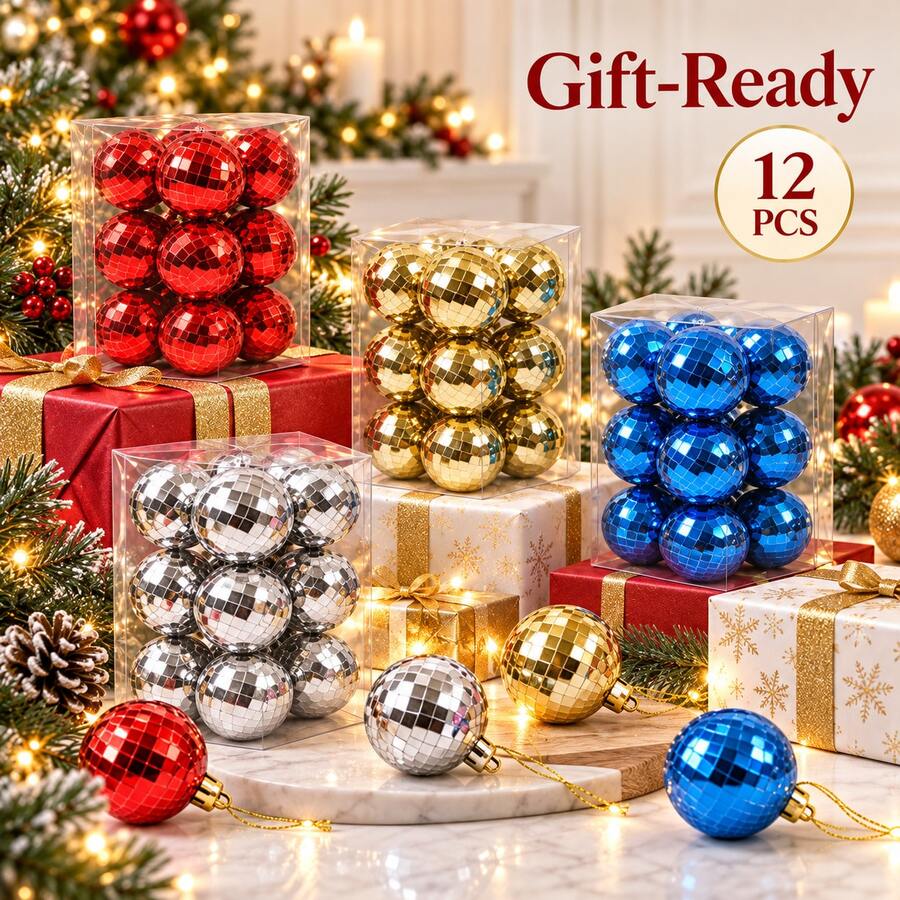 12PCS Christmas Ornament Balls 5cm Tree Hanging Decorations - Random - View 1